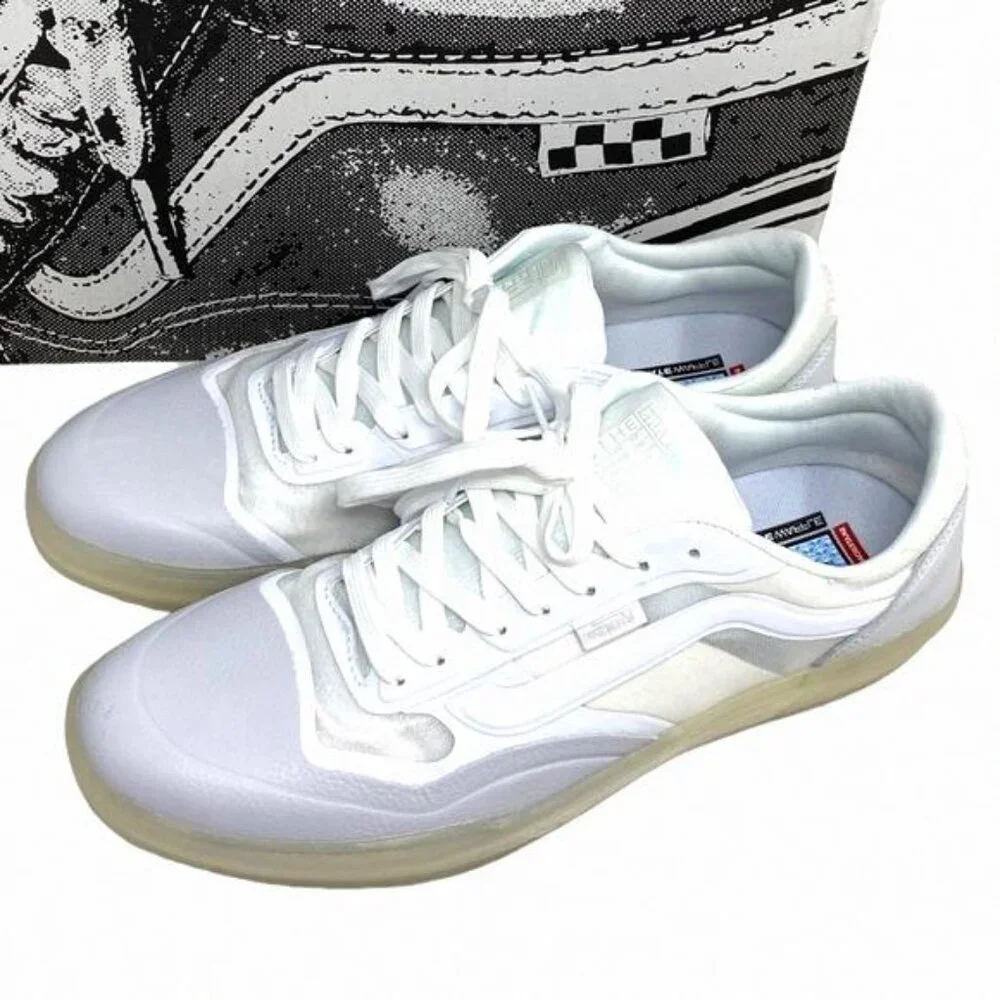 VANS Ave Leather Shoes Low Top Skate Mesh VN0A5JIBWWW Size Women's Sneakers